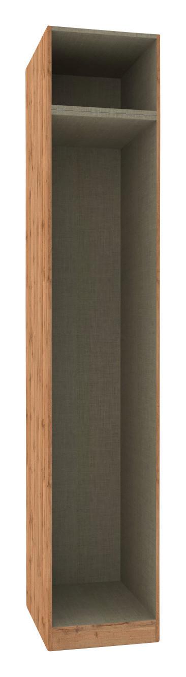 Korpus Šatníkovej Skrine Unit - dub wotan, Moderný, kompozitné drevo (45,6/242,2/56,5cm) - Ondega
