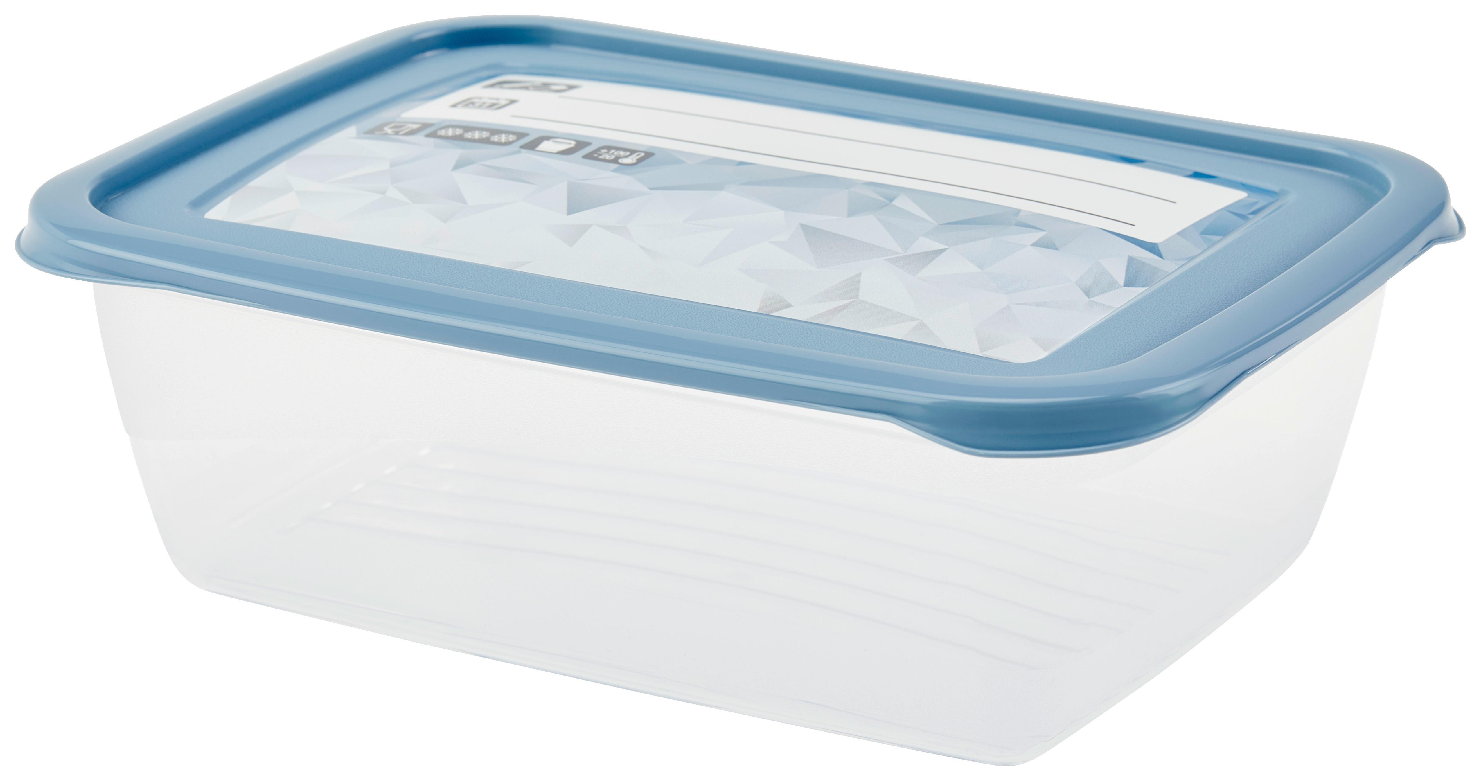Gefrierdose 3er-Set Mia ca. 3 L Spülmaschinengeeigent - Blau/Weiß, KONVENTIONELL, Kunststoff (20,5/15,5/6,5cm)