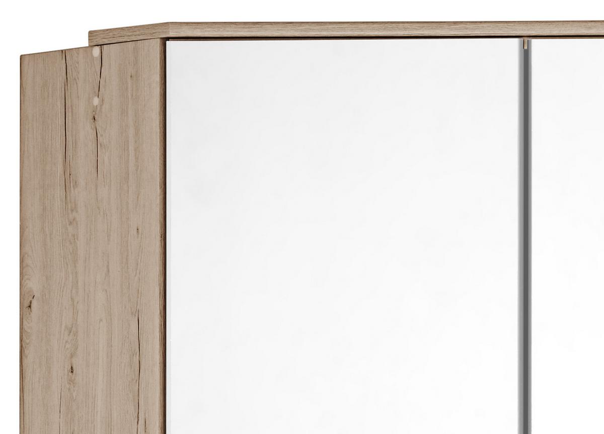 Eckschrank 95 Cm Cariba, Weiß/eiche Dekor - Eichefarben/Weiß, Design, Holzwerkstoff (95/198cm) - MID.YOU