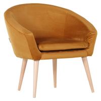 Sessel Tiptoe - Goldfarben/Naturfarben, Design, Textil (73/73/66cm) - Livetastic