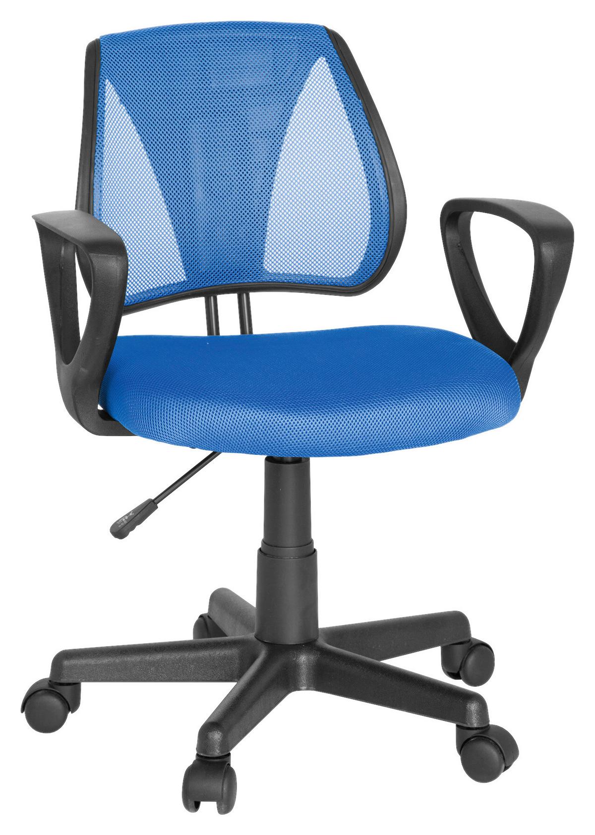 Jugenddrehstuhl Kiddy CD Blau - Blau/Schwarz, Basics, Kunststoff (58/75-92/45cm) - MID.YOU