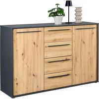 Kommode Adriano Anthrazit/artisan B: 149 Cm - Anthrazit/Eiche Artisan, Trend, Holzwerkstoff (149/94,8/41,2cm)
