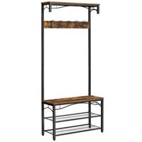 Predsieňový nabytok Wolf - hnedá/čierna, Trend, kov/kompozitné drevo (80/178,5/32cm) - Boxxx