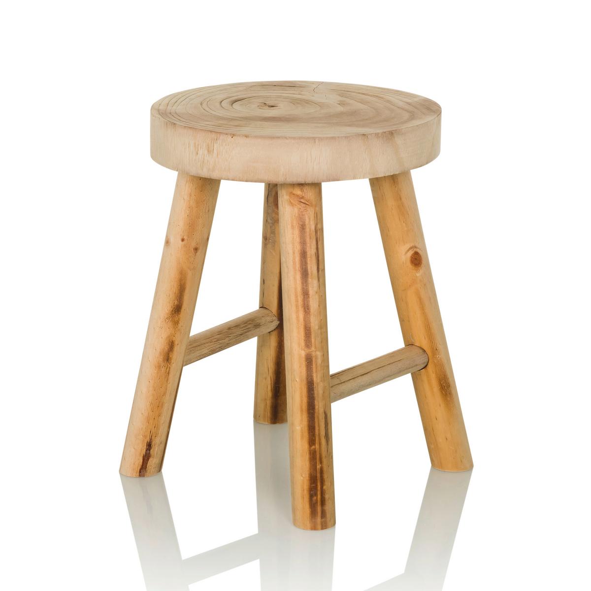 Hocker Rustiko W Braun B: 33 Cm - Braun, MODERN, Holz (33/44/33cm) - MID.YOU