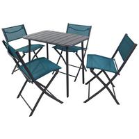 Gartenset Sumila Türkis/Schwarz - Blau/Schwarz, MODERN, Kunststoff/Textil - Ambia Garden