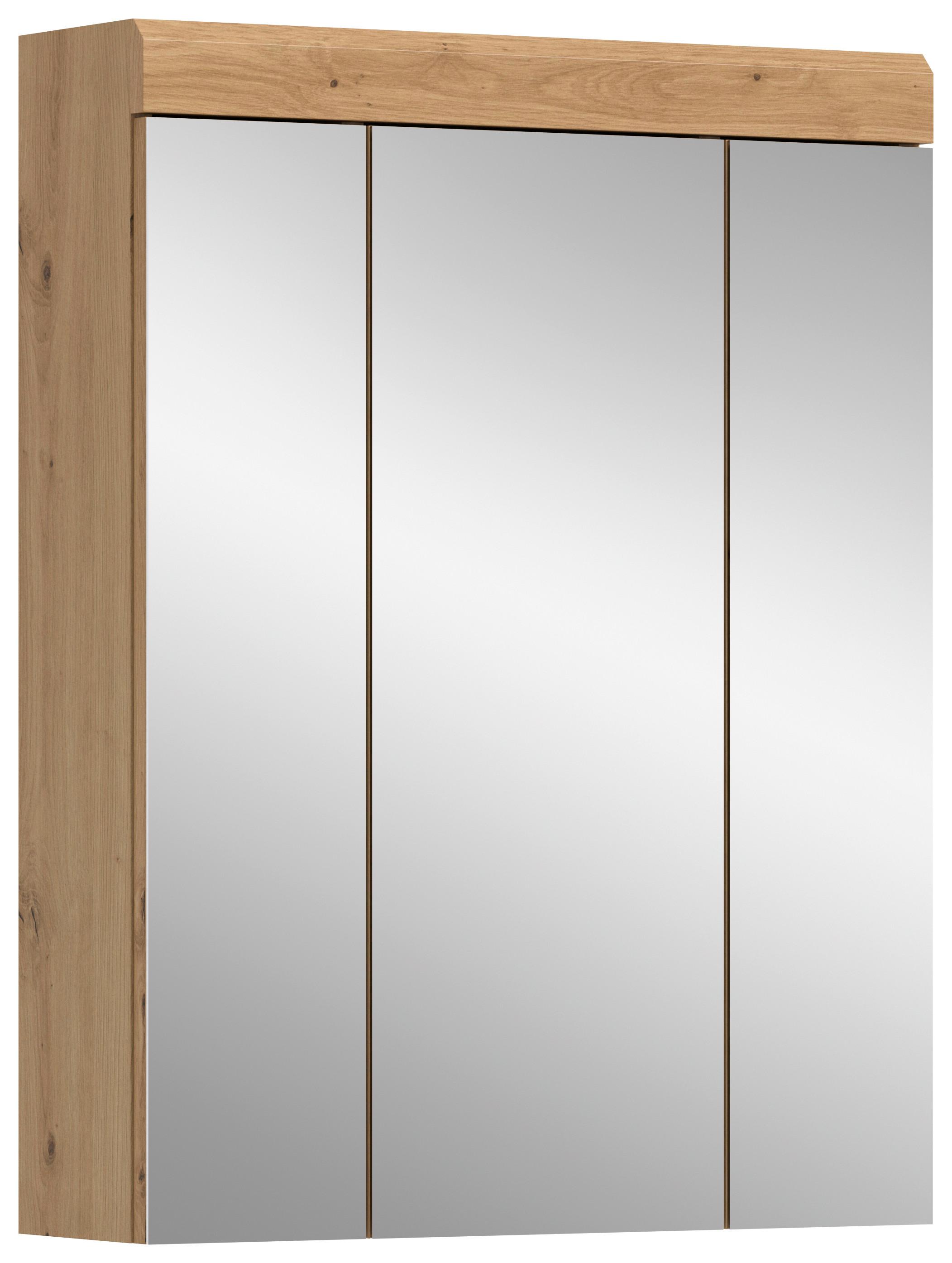 Spiegelschrank Scout Eiche Artisan Dekor B: 60cm - Eiche Artisan, Trend, Glas/Holzwerkstoff (60/79/18cm) - MID.YOU
