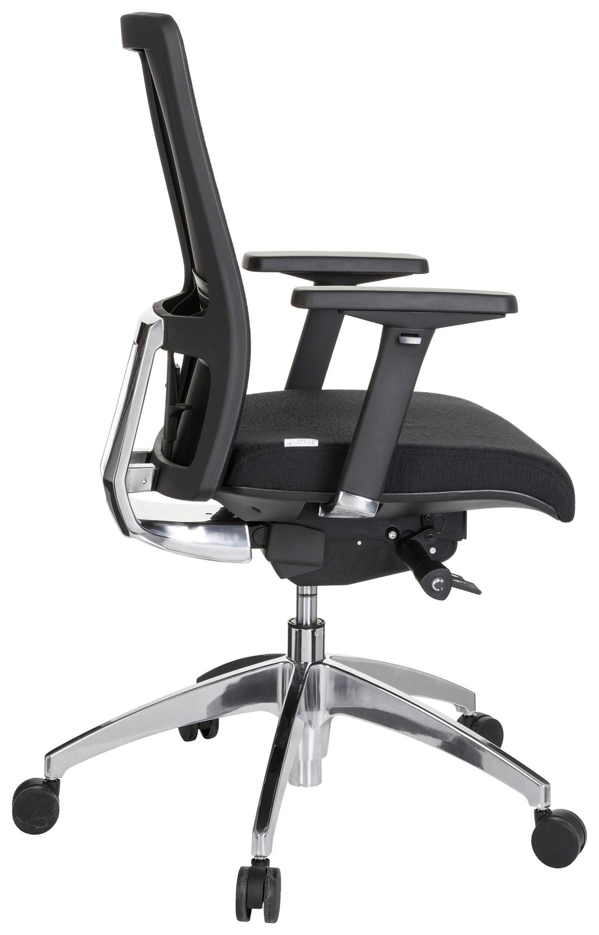 Drehstuhl Astra Base Schwarz - Schwarz/Alufarben, MODERN, Kunststoff/Textil (57/113/52cm) - MID.YOU