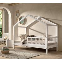 HAUSBETT Forrest Weiß 90x200cm - Weiß/Naturfarben, MODERN, Holz (90/200cm) - Vipack