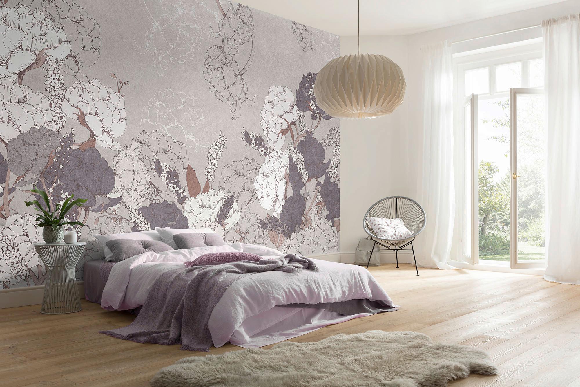 Vliestapete Beautiful Bijoux - Braun/Weiß, Basics (400/250cm) - Komar