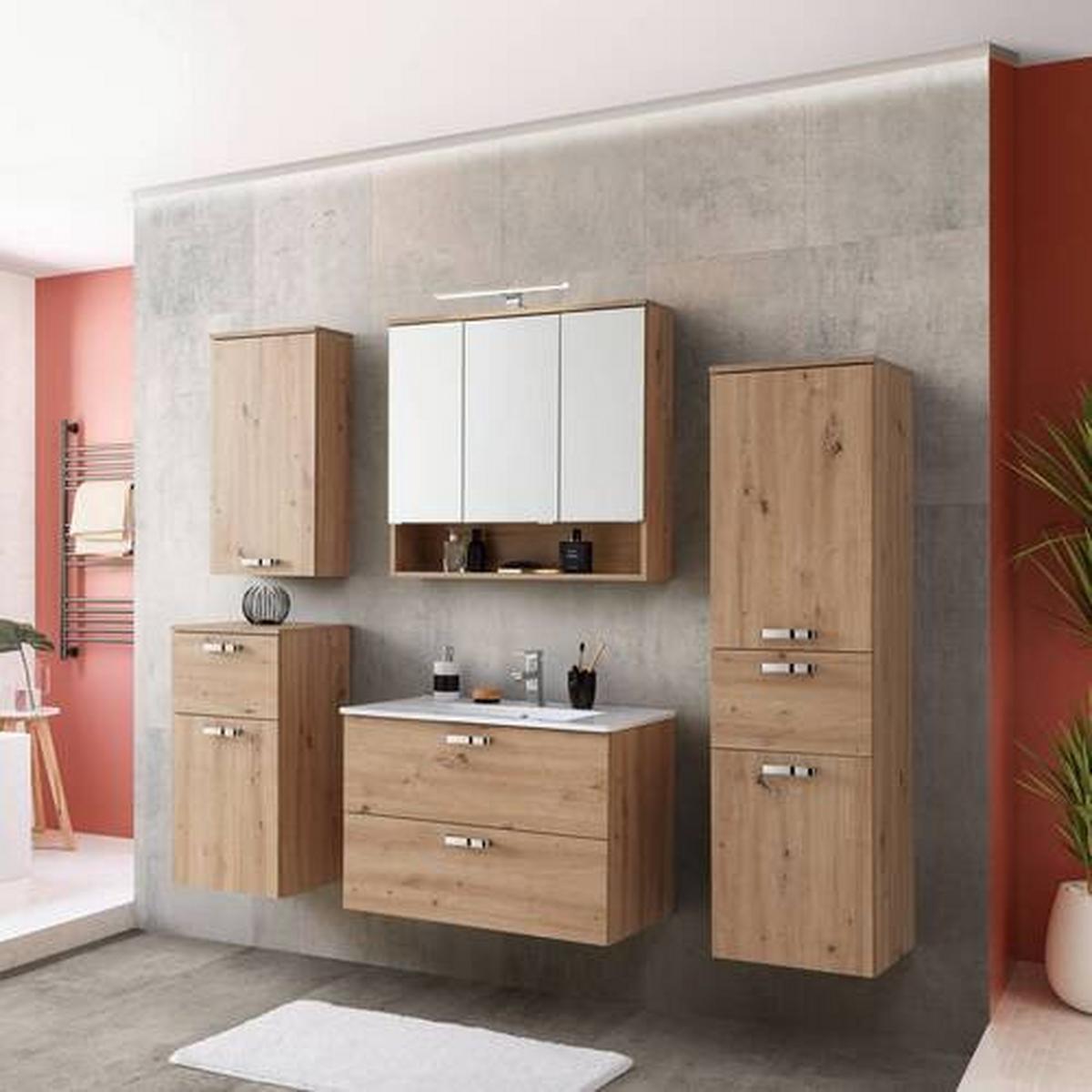 Unterschrank Mit Soft-Close Fresh B: 40 cm Eiche Artisan - Weiß/Eiche Artisan, KONVENTIONELL, Holzwerkstoff (40/79/38,5cm) - Ondega