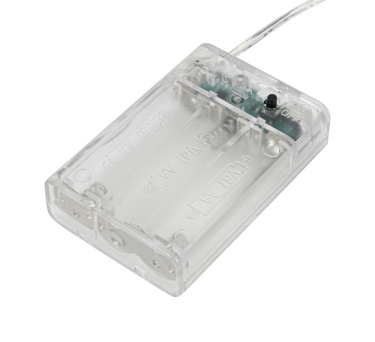 LED-Dekoleuchte Carolina - Transparent/Rot, Basics, Kunststoff (11,5/11/13,5cm) - Luca Bessoni