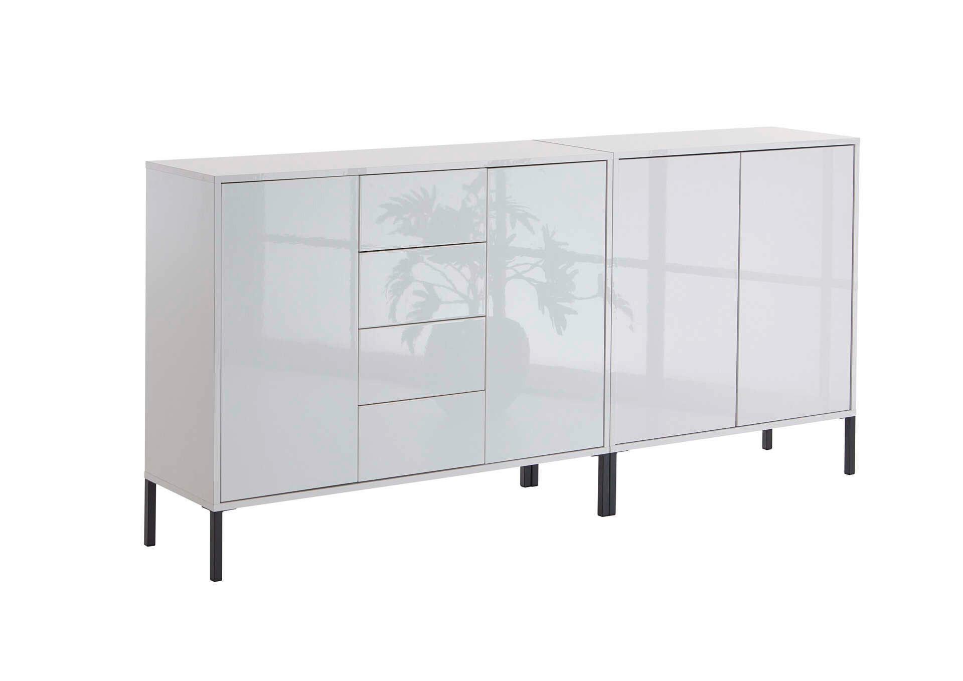 Sideboard Mailand Weiß Hochglanz B: 185 cm