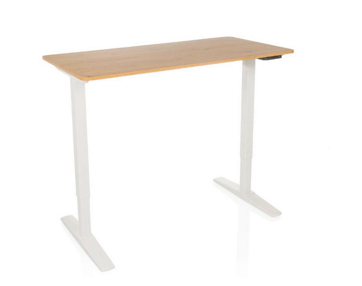 Schreibtisch Eichefarben B: 120 cm - Eichefarben/Weiß, MODERN, Holzwerkstoff/Metall (120/60/75 - 120cm) - MID.YOU