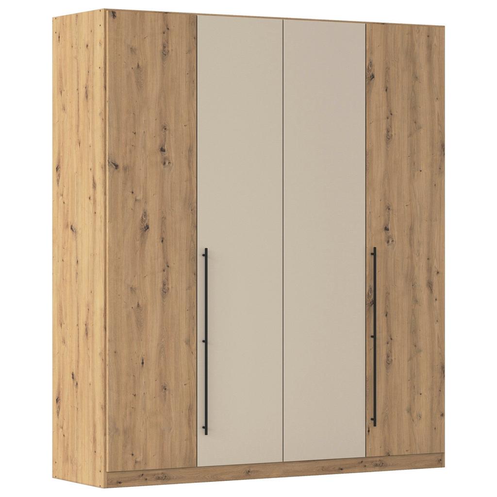 Kleiderschrank Safari Champagner/Eiche D. B: 181 cm