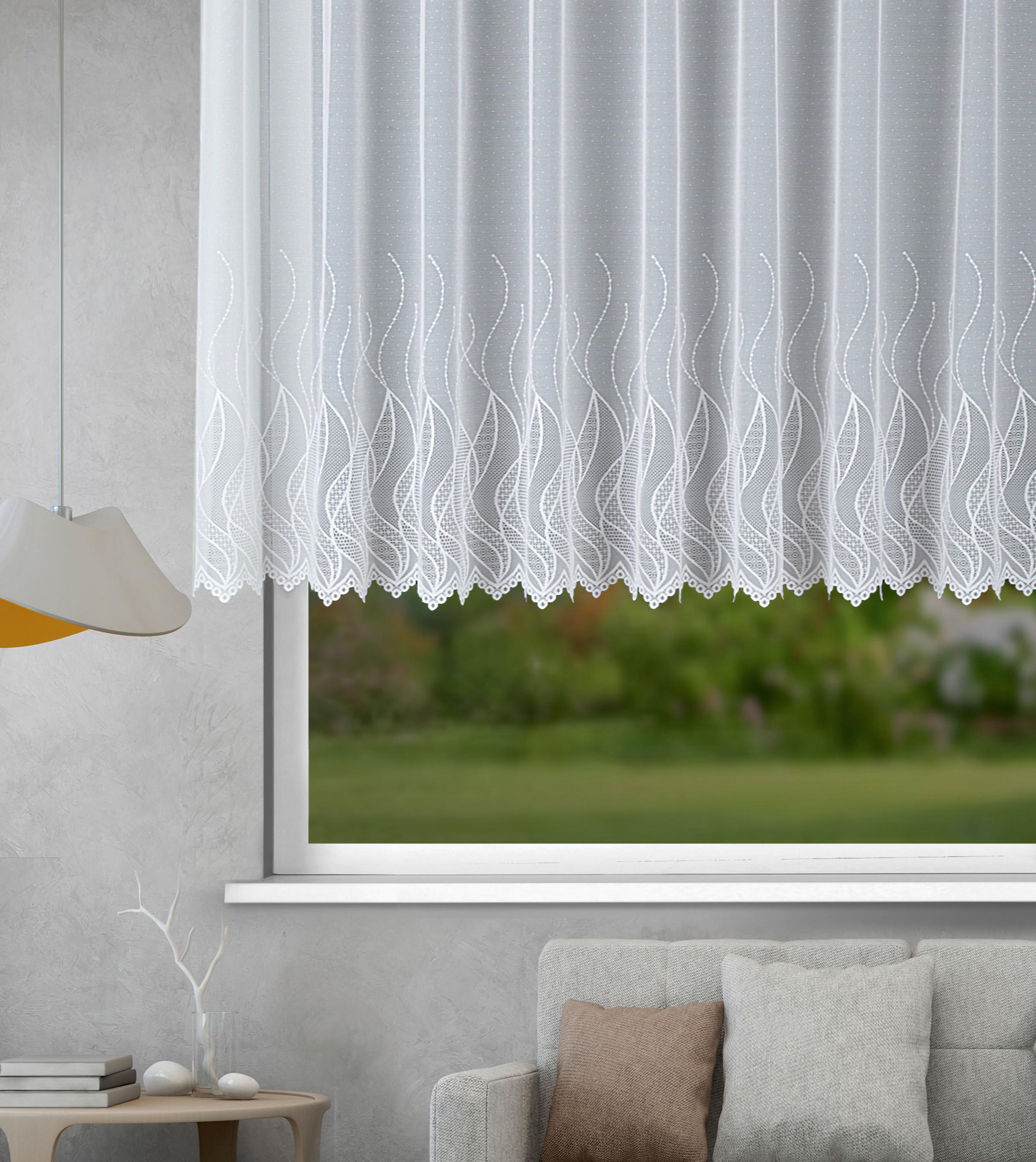 Blumenfensterstore Transparent Ida Bxl: 300x145 Cm - Weiß, ROMANTIK / LANDHAUS, Textil (300/145cm) - James Wood