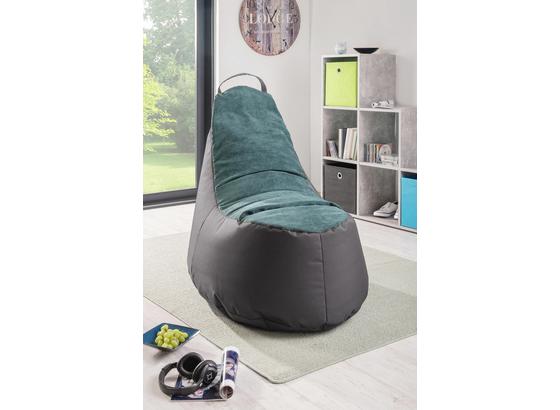Sitzsack Golden Dream - Türkis/Grau, MODERN, Textil (82/90/110cm) - Ombra Sitzsack Golden Dream - Türkis/Grau, MODERN, Textil (82/90/110cm) - Ombra