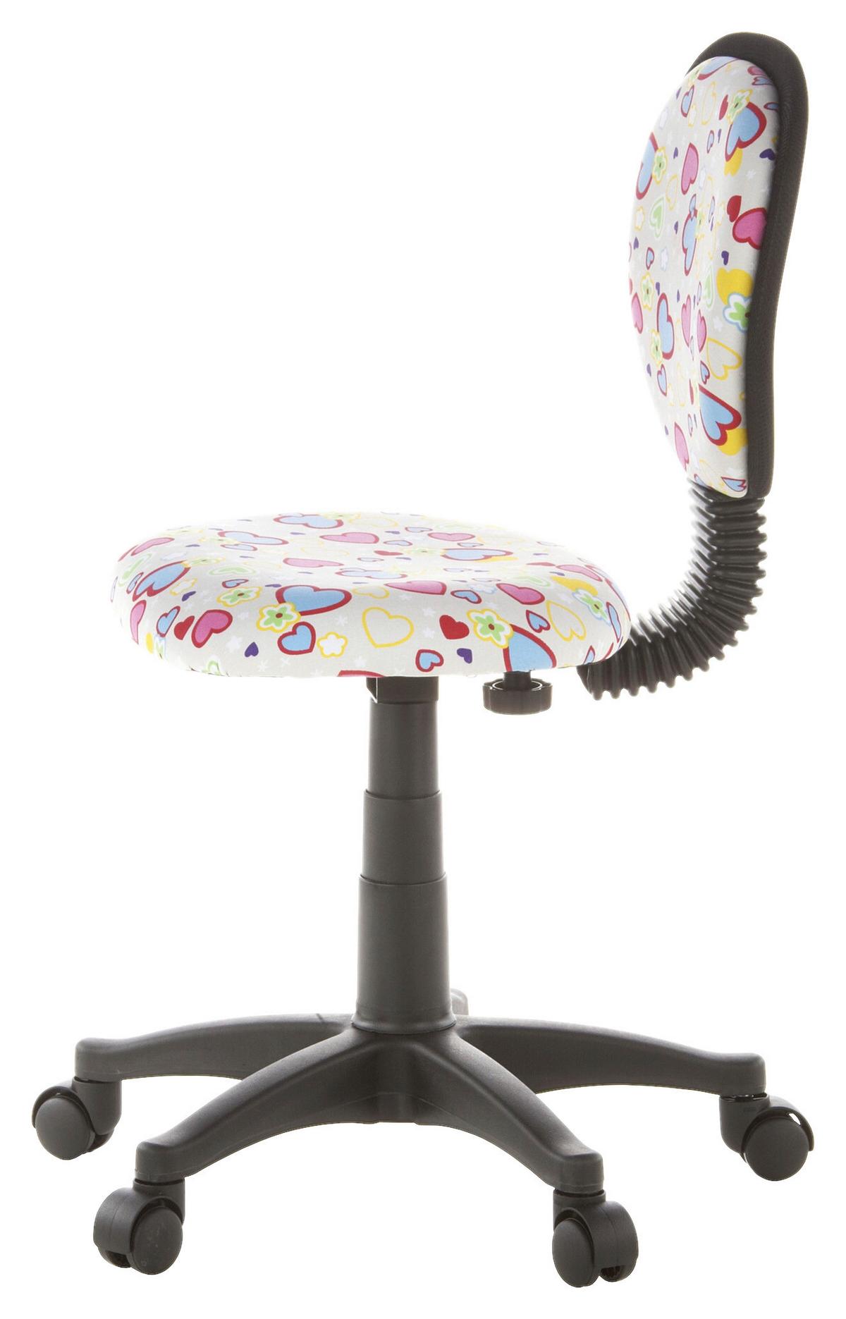 Jugenddrehstuhl Kiddy Top Flowers & Hearts - Multicolor, Basics, Kunststoff (40/79-90/37cm) - MID.YOU