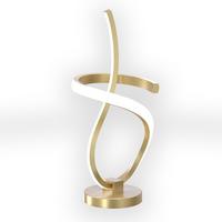 LED-Tischleuchte Kira Goldfarben D: 12,5 cm - Beige/Goldfarben, Design, Kunststoff/Metall (12,5/28cm)