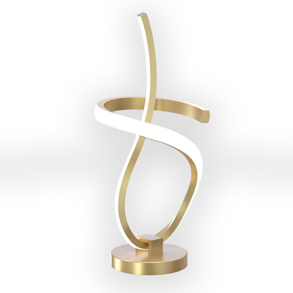 LED-Tischleuchte Kira Goldfarben D: 12,5 cm - Beige/Goldfarben, Design, Kunststoff/Metall (12,5/28cm)