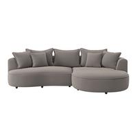 Ecksofa Levi - Schwarz/Cappuccino, MODERN, Textil (287/168cm)