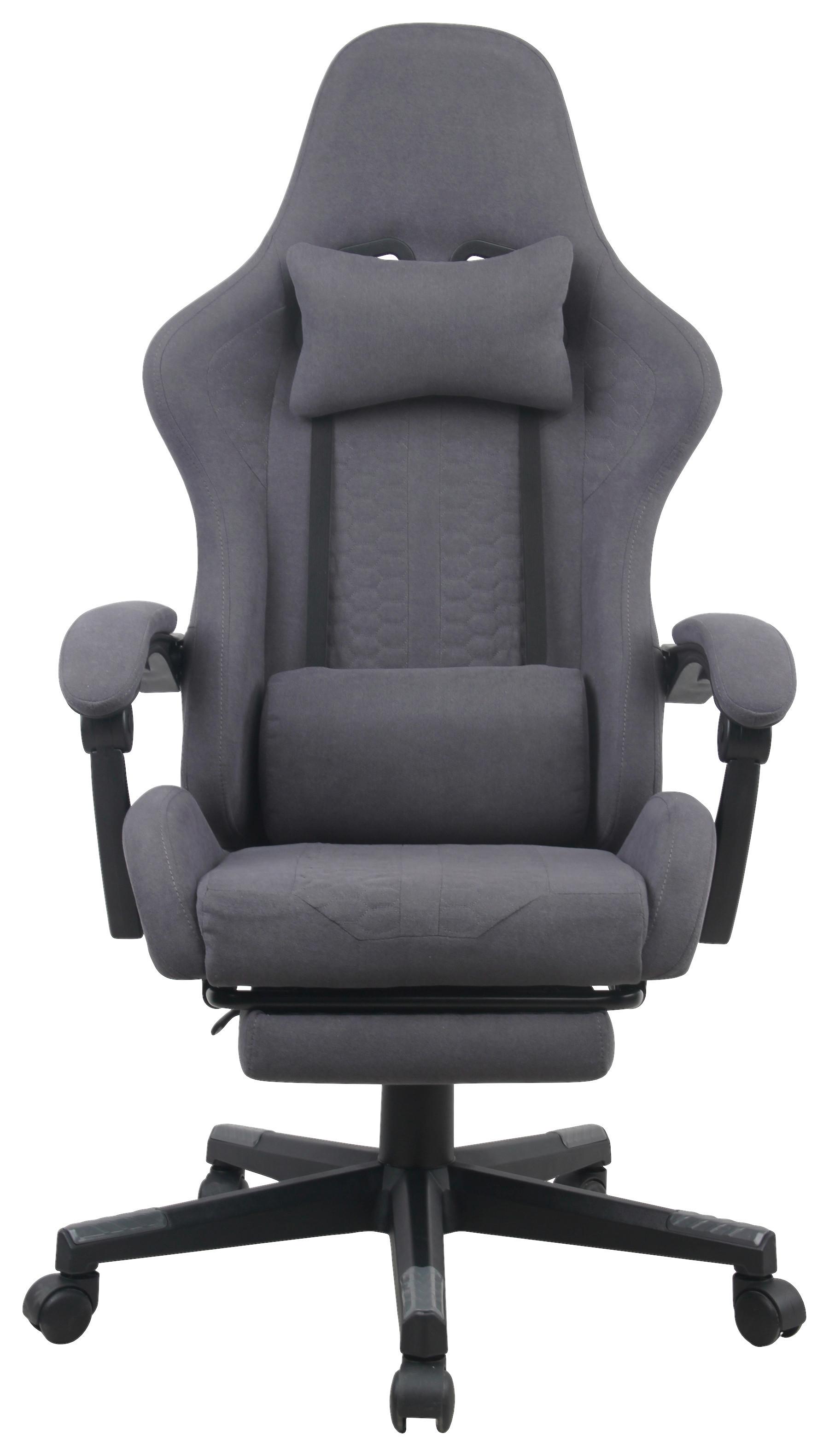 Chefsessel Aron 2 Armstützen Schwarz 140 Kg - Dunkelgrau/Schwarz, MODERN, Kunststoff/Textil (63/114/62cm)