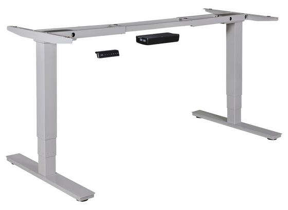 Tischgestell Höhenverstellbar B 105-182cm Stahl Silberfarben - Silberfarben, Basics, Metall (105/70/63cm) - Livetastic Tischgestell Höhenverstellbar B 105-182cm Stahl Silberfarben - Silberfarben, Basics, Metall (105/70/63cm) - Livetastic