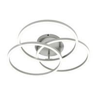 STROPNÍ LED SVÍTIDLO ROLAND - barvy stříbra/barvy niklu, Moderní, kov/plast (47/38,5/8cm) - Mömax