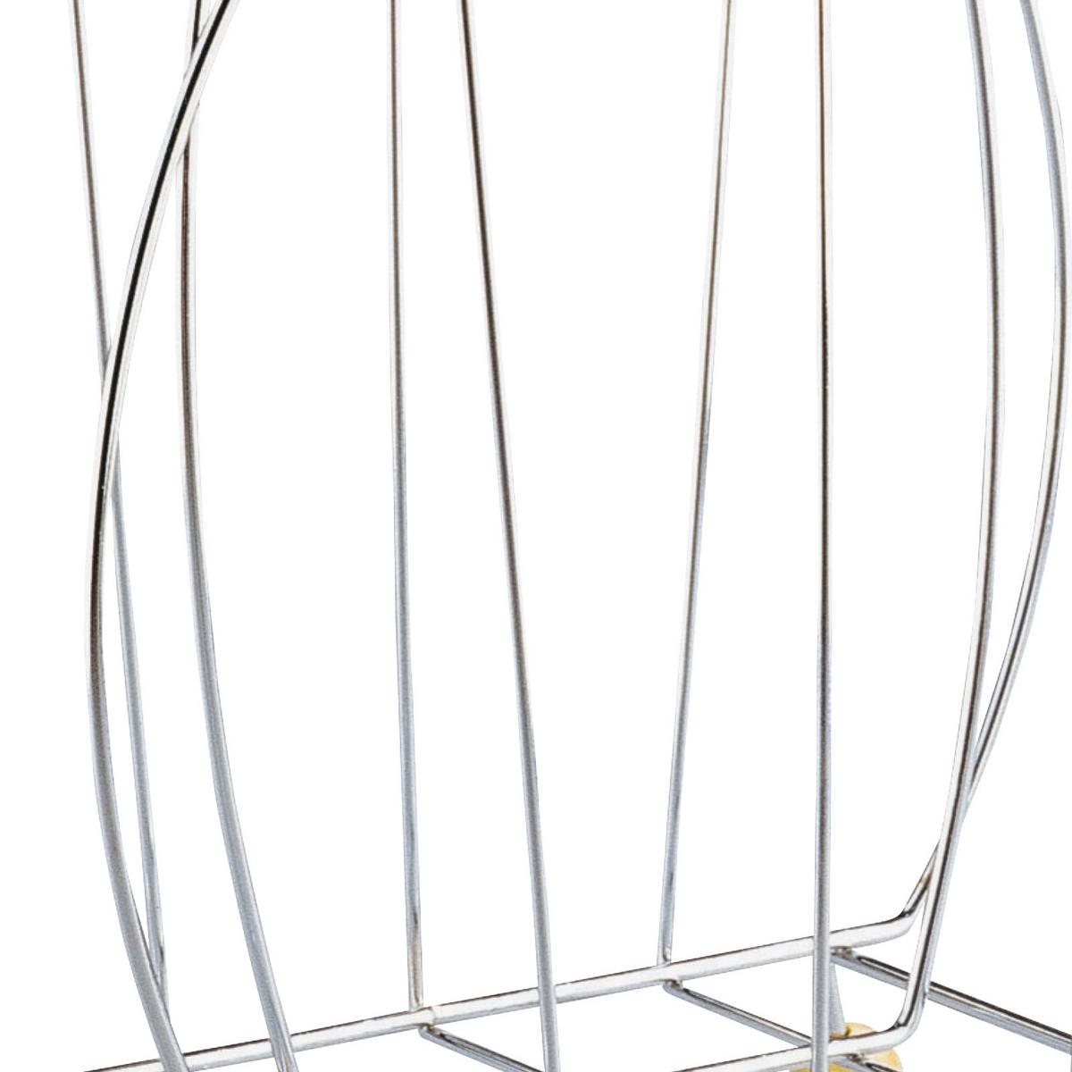 Zeitungsständer Darnie Spring Metall B: 35 cm mit Tragegriff - Chromfarben/Buchefarben, KONVENTIONELL, Holz/Metall (35/44,5/20cm) - Boxxx