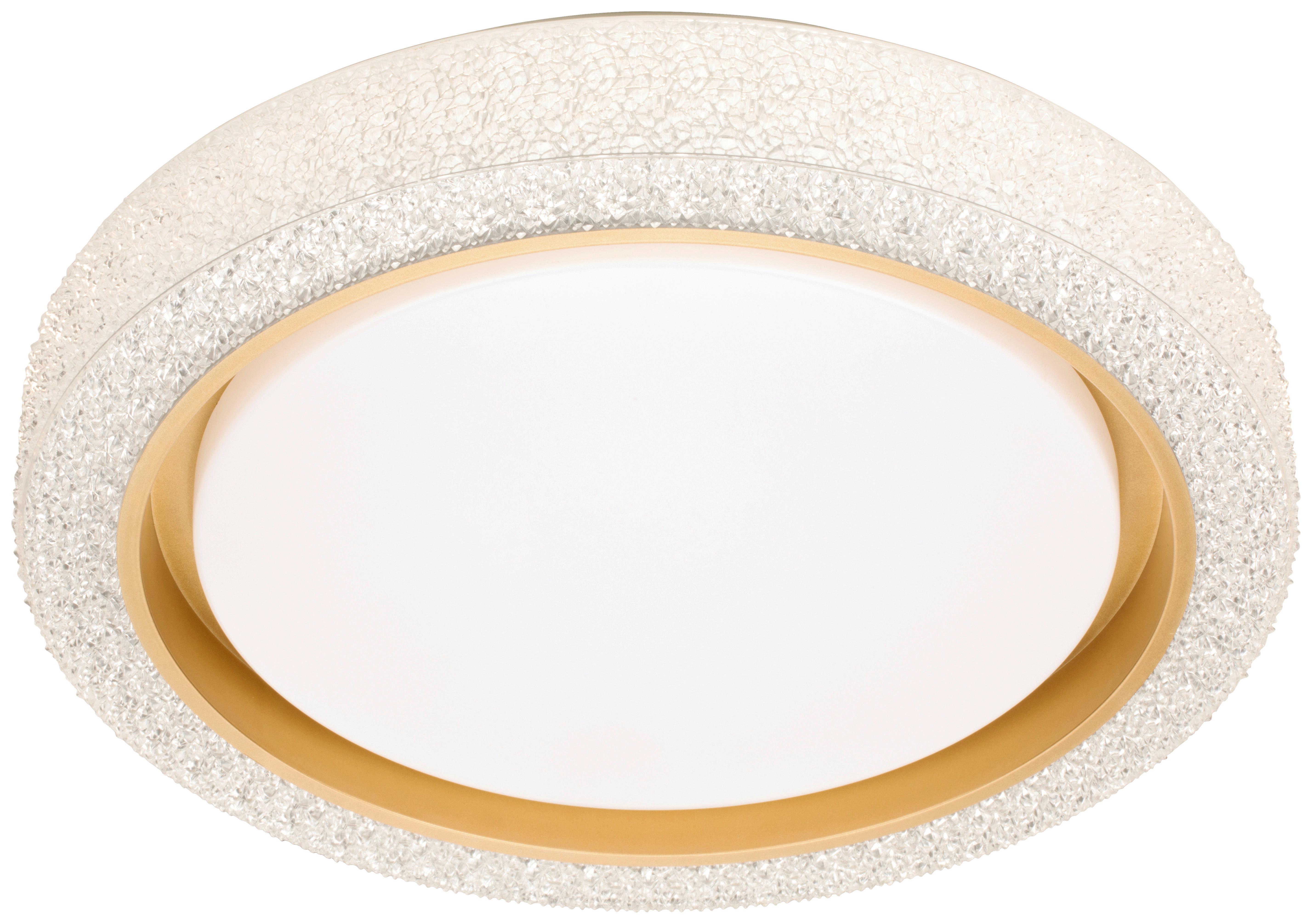 LED-Deckenleuchte Esvet - Goldfarben/Weiß, KONVENTIONELL, Kunststoff/Metall (40cm) - Luca Bessoni