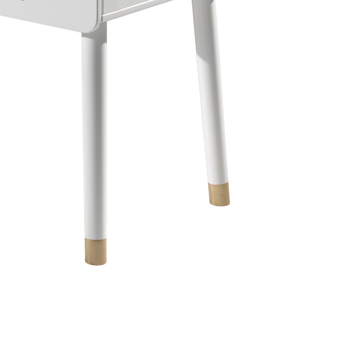 Psací stůl pro mladé BILLY bílý - bílá/barvy zlata, Moderní, kompozitní dřevo/plast (125/75/60cm) - MID.YOU