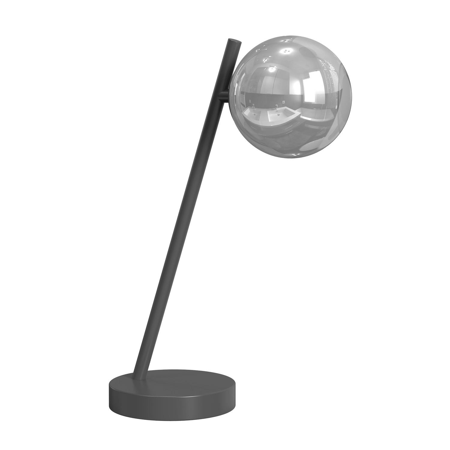 Tischleuchte Paloma Schwarz L: 20 cm - Schwarz, Design, Glas/Kunststoff (20/12/40cm)