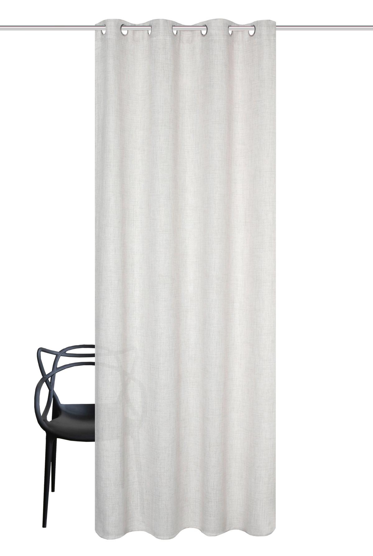 Ösenvorhang Linora - Creme, Basics, Textil (140/175cm)