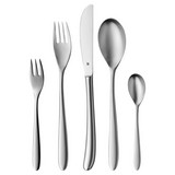 WMF Besteckset 30-Teilig Silk für 6 Personen - Silberfarben, Basics, Metall - WMF