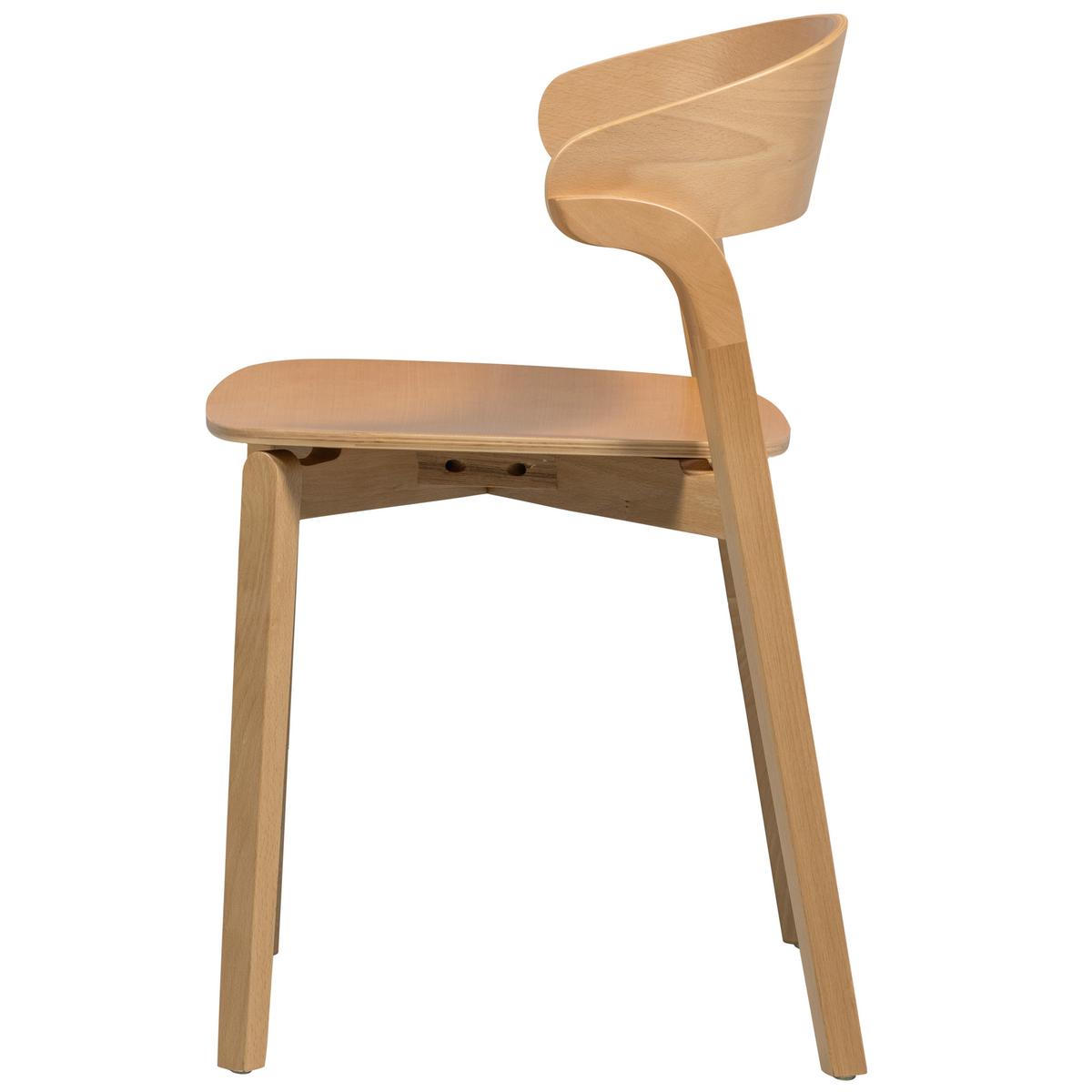 STUHL-SET Cras Naturfarben B: 52cm - Naturfarben, MODERN, Holz (52/75/42cm) - Livetastic