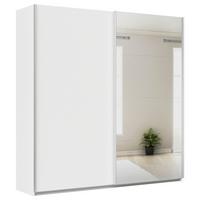 SCHWEBETÜRENSCHRANK FELDKIRCH 11/225 mH - Silberfarben/Weiß, MODERN, Holzwerkstoff (225/229/62cm)