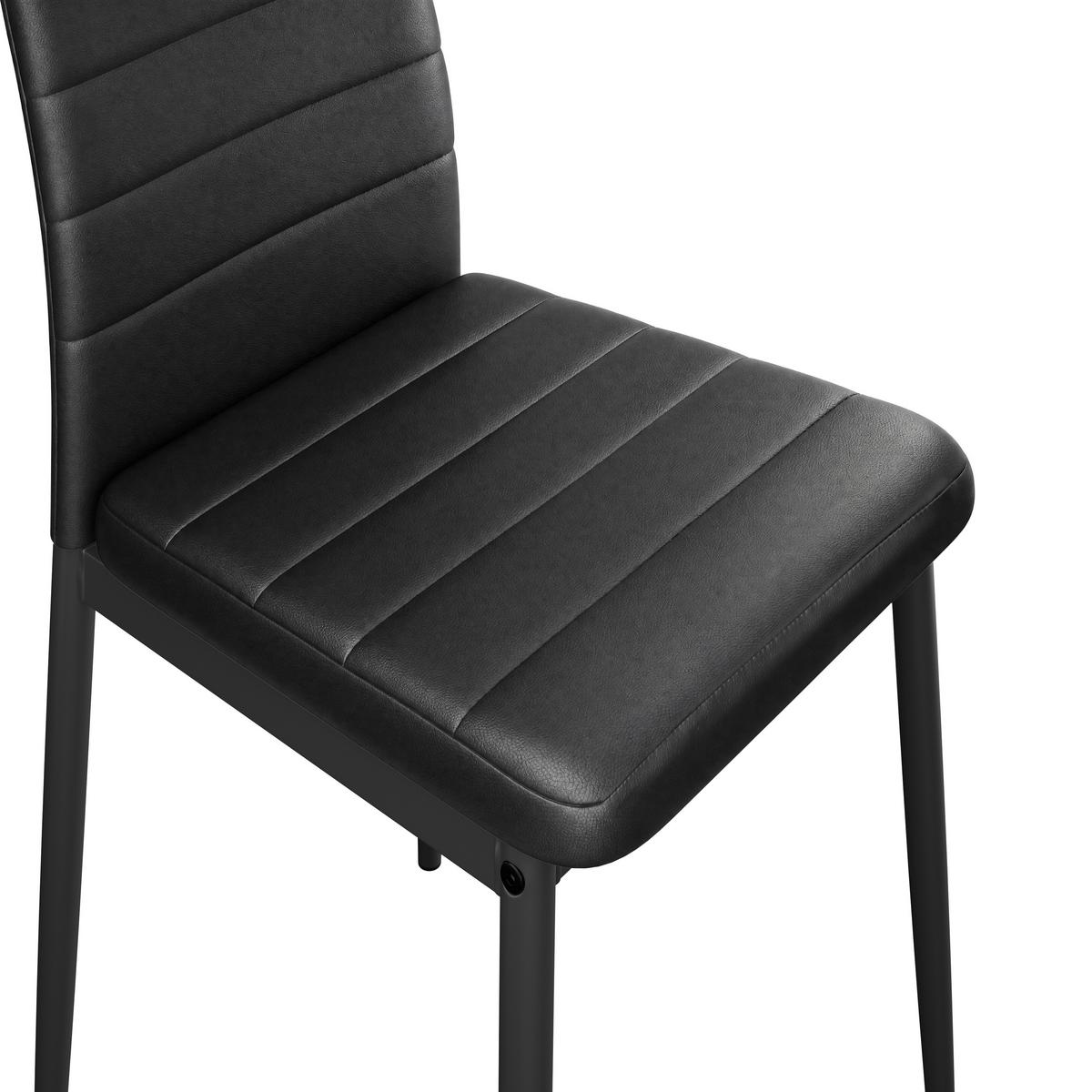 STOLIČKA FRANZI - čierna, Konventionell, kov/textil (42/95/51cm)