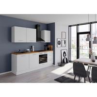 Küchenblock Ip3150 - Eichefarben/Weiß, Design, Holzwerkstoff (230cm) - Impuls