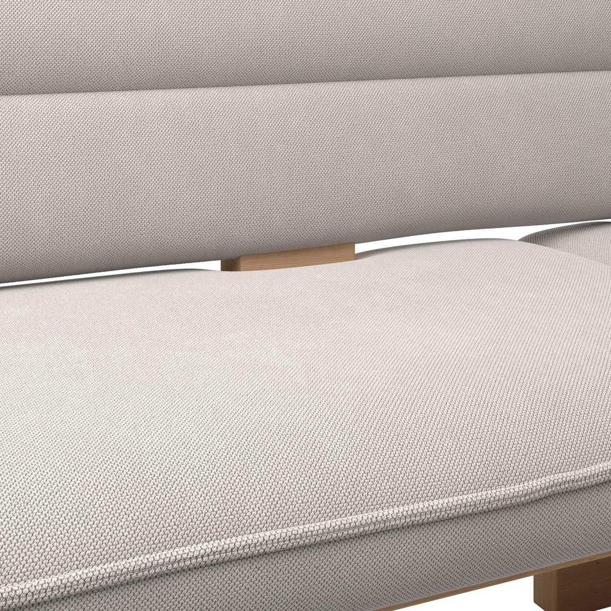 Eckbank Beluna Ii Webstoff Weiß, B: 232cm - Eichefarben/Weiß, KONVENTIONELL, Holz/Textil (232/170cm) - James Wood