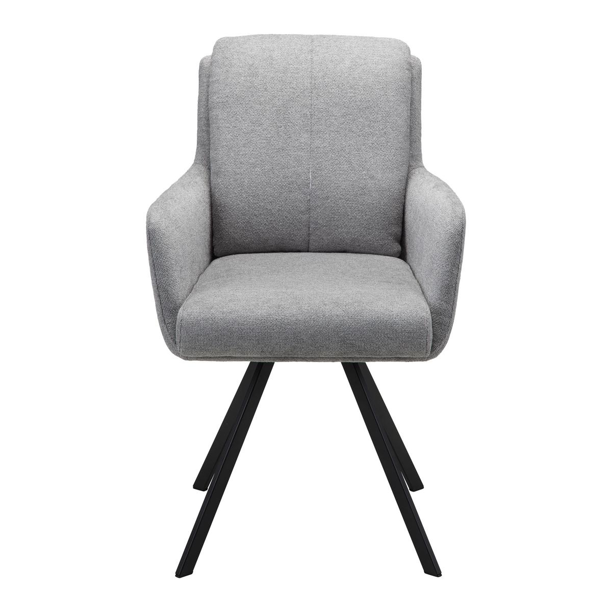 ŽIDLE S PODRUČKAMI MARIE - šedá/černá, Moderní, kov/dřevo (60/95,5/65cm) - Bessagi Home