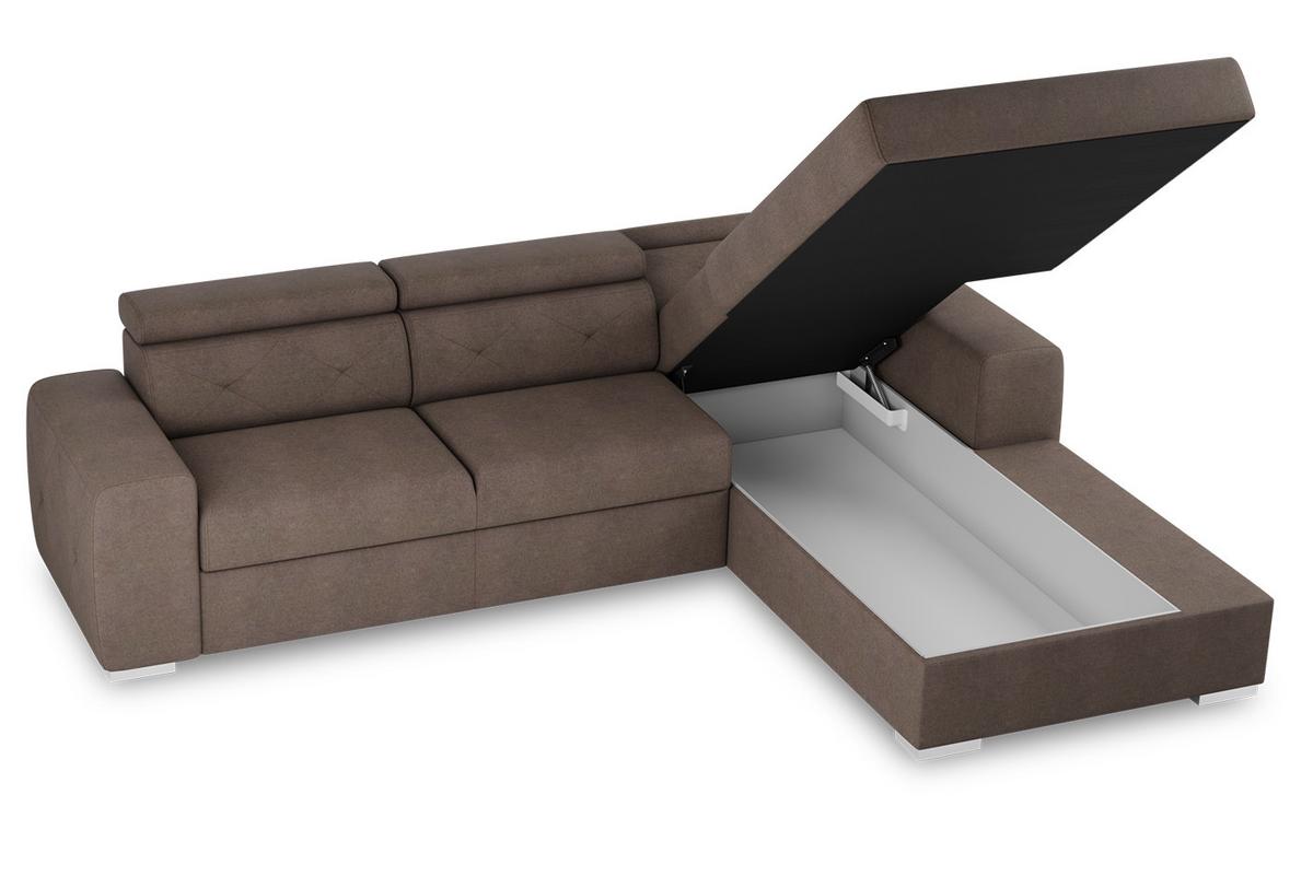 Eckschlafsofa Madison - Braun, Design, Textil (296/195cm) - MID.YOU