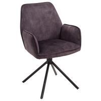 ŽIDLE S PODRUČKAMI OTTAWA - černá/antracitová, Moderní, kov/textil (60/89/64cm) - Premium Living