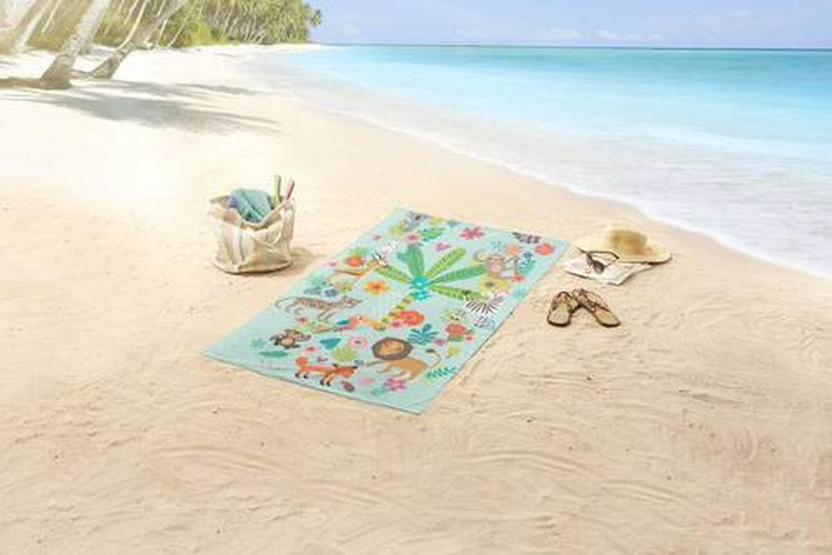 Strandtuch Happy Multicolor 75x150 Cm - Multicolor, Trend, Textil (75/150cm)