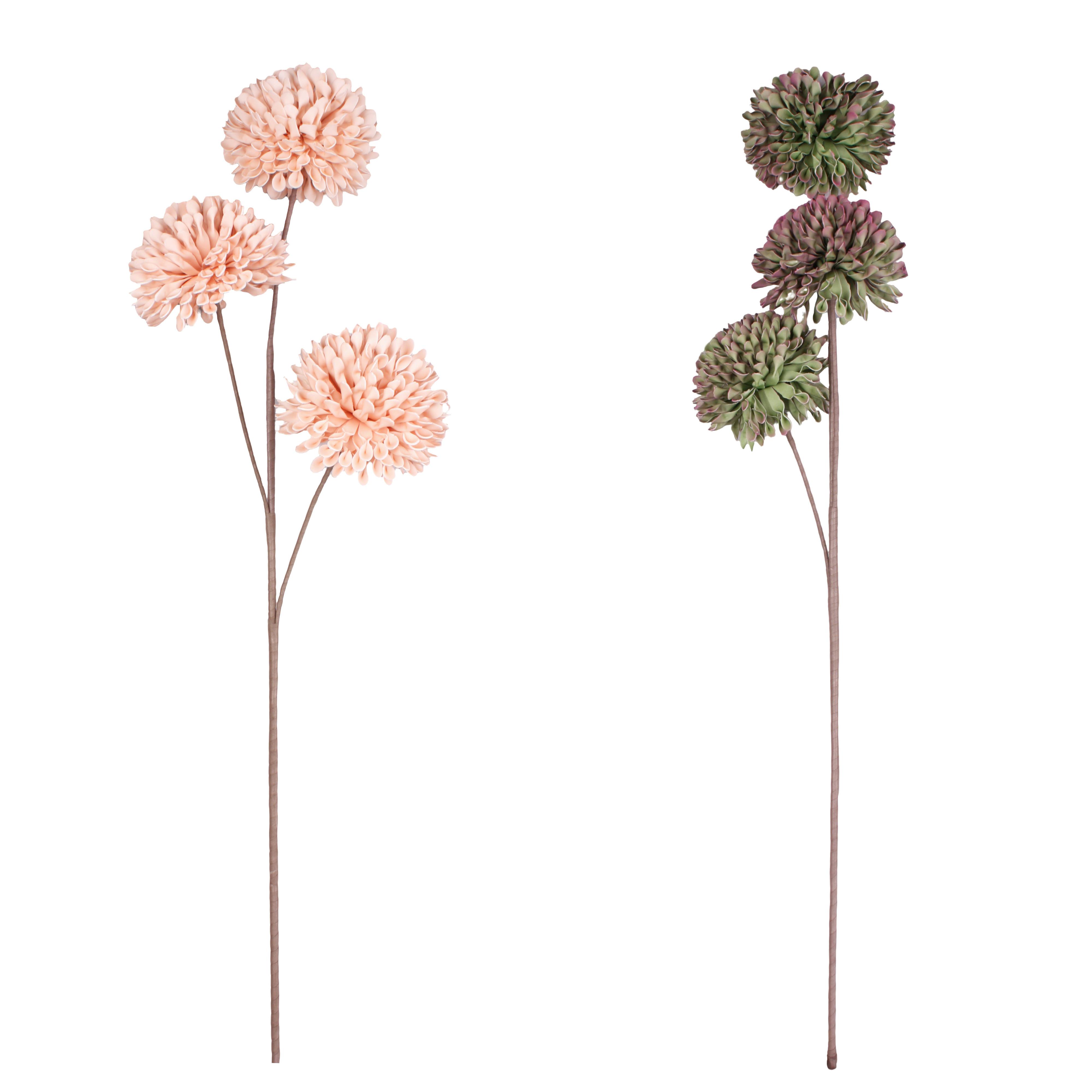 Kunstblume Julia - Pink/Braun, KONVENTIONELL, Papier/Kunststoff (91cm) - Luca Bessoni