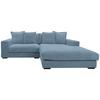 Ecksofa Funny - Schwarz/Hellblau, Design, Textil (285/195cm) - MID.YOU