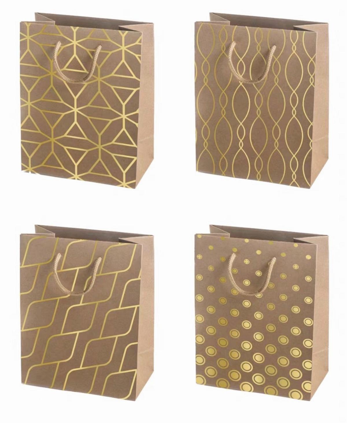 Geschenktasche Golden Print Größe: XL - Multicolor, Basics, Papier (31/42/12cm)