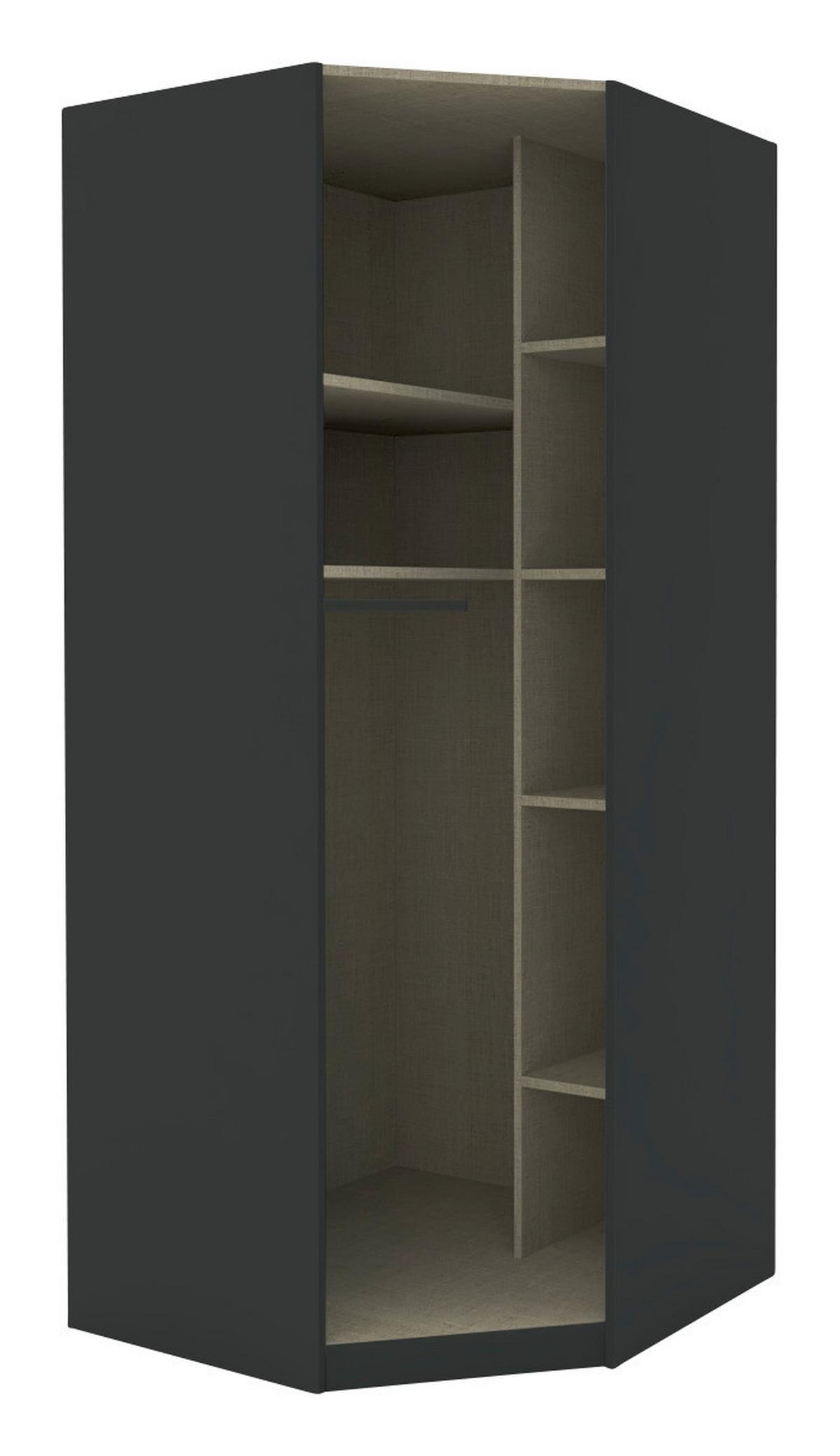 Eckschrankkorpus 91,1cm Unit Anthrazit/ Twist Dekor - Anthrazit, MODERN, Holzwerkstoff (91,1/210/91,1cm) - Ondega