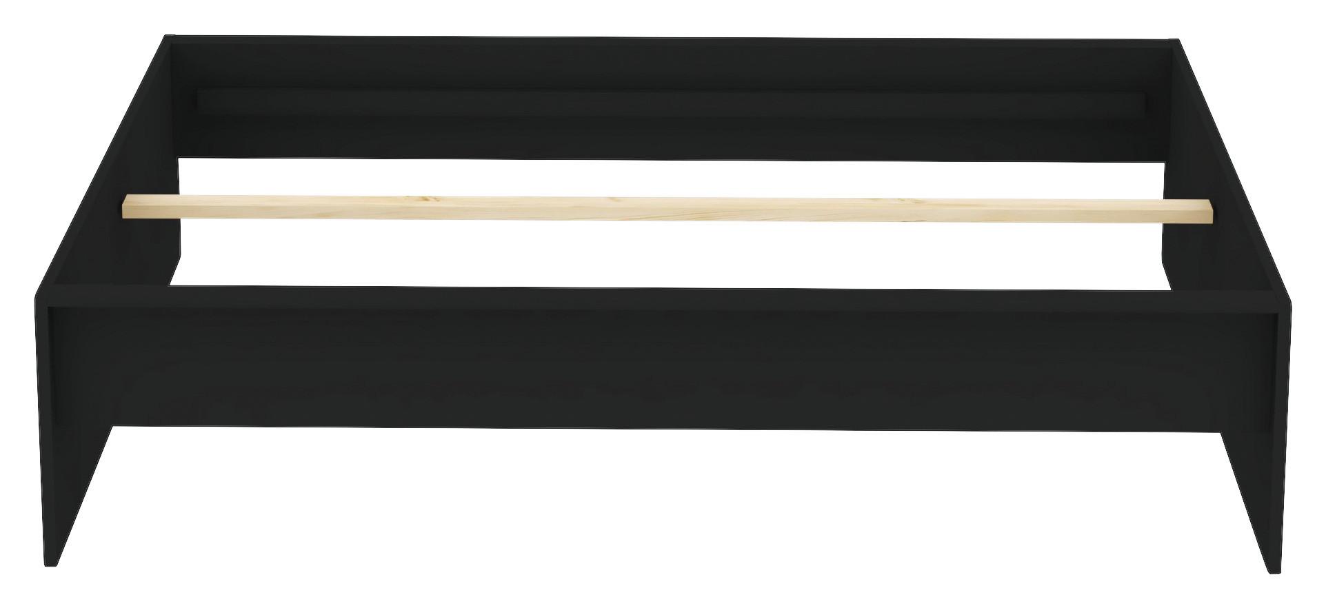 Unit Elements Bettrahmen 160x200 cm Anthrazit - Anthrazit, KONVENTIONELL, Holzwerkstoff (160/200cm) - Ondega