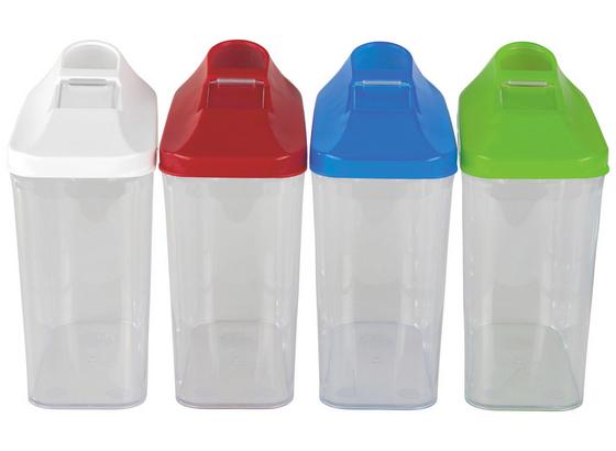 Schüttdose H4m - Blau/Rot, KONVENTIONELL, Kunststoff (7.5/15.5/13cm) Schüttdose H4m - Blau/Rot, KONVENTIONELL, Kunststoff (7.5/15.5/13cm)