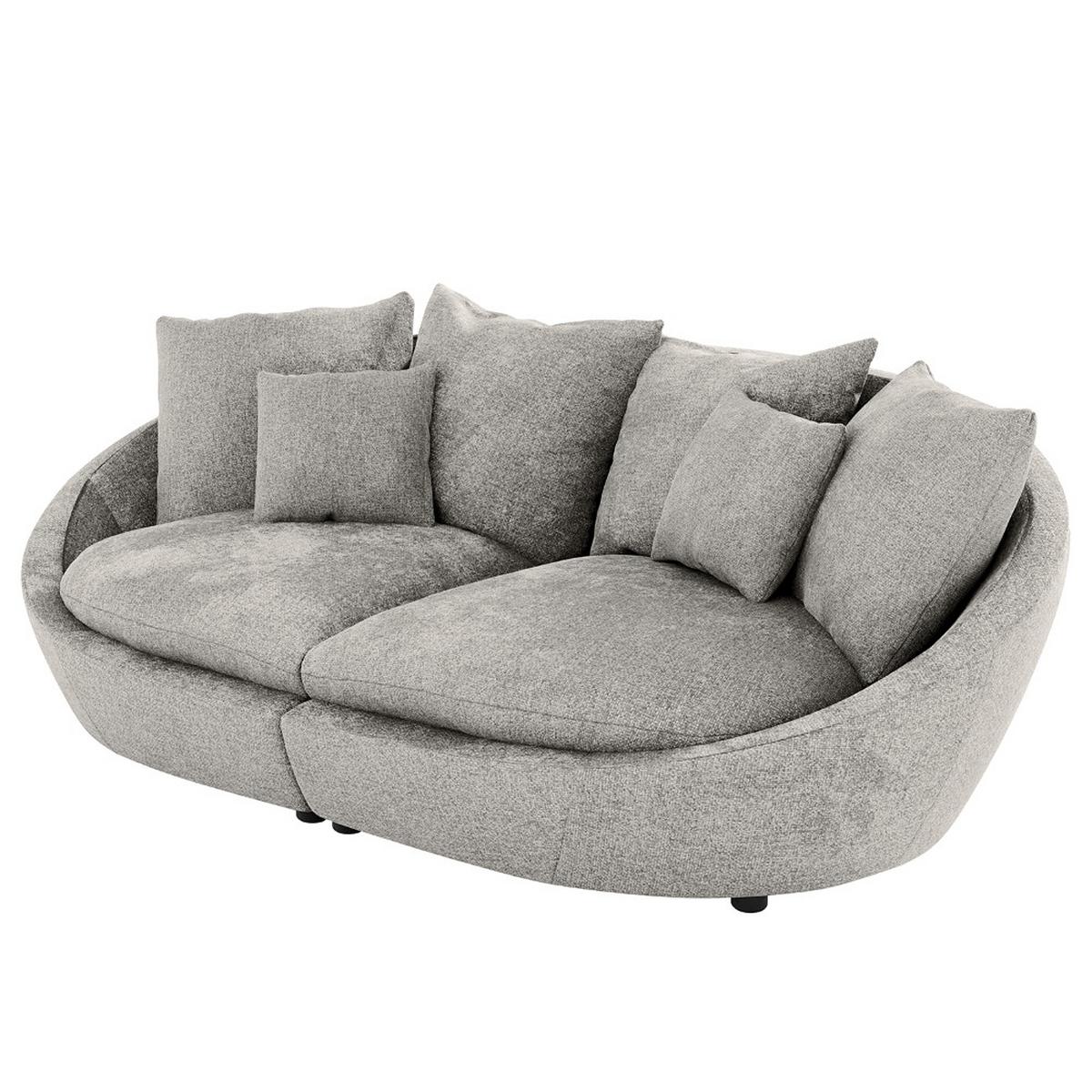 Bigsofa Maui, Dunkelgrau B: 280 Cm - Dunkelgrau/Schwarz, MODERN, Textil (280/87/131cm) - Trendmanufaktur