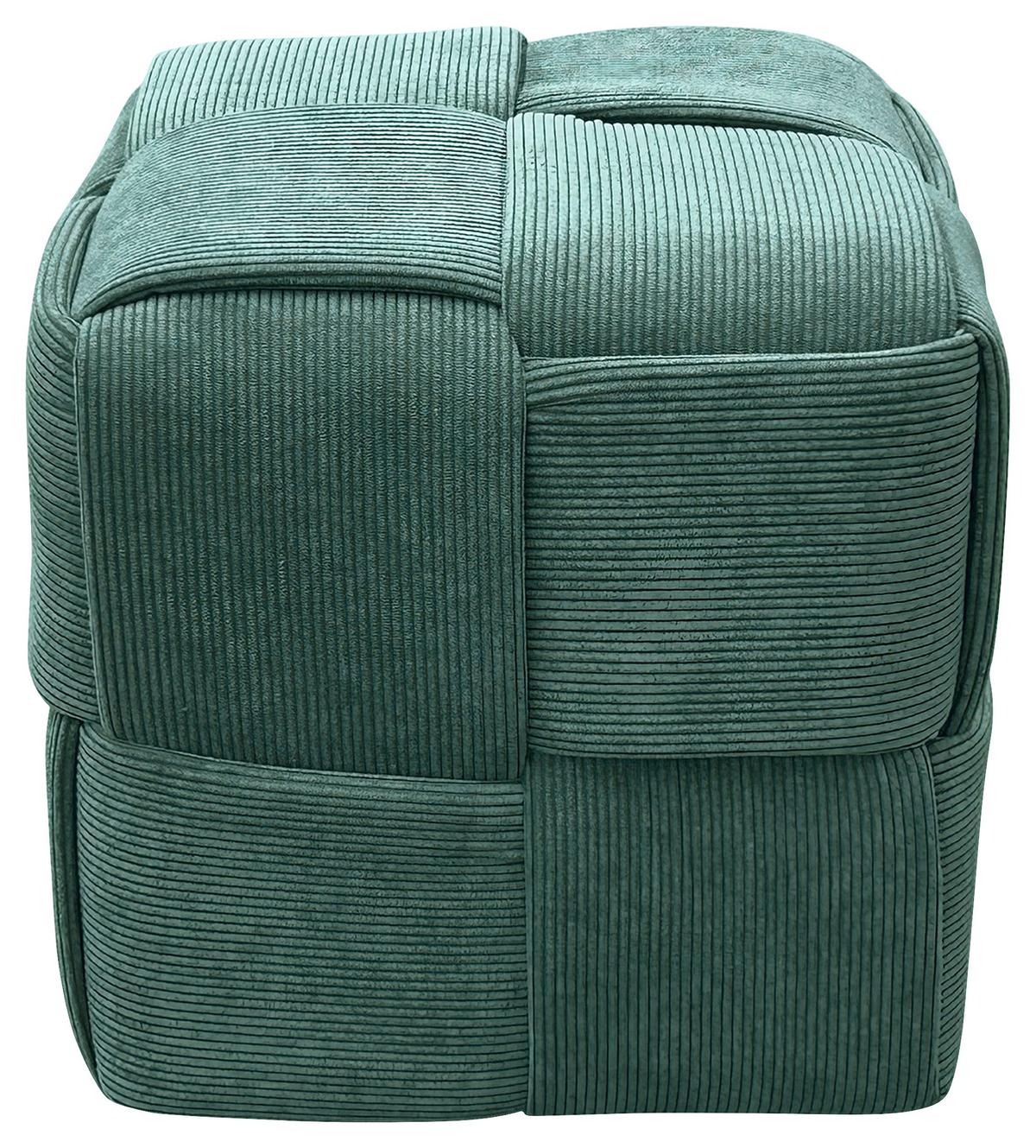 Pouf Urban Dunkelgrün Gepolstert - Dunkelgrün, Design, Textil (40/40/40cm) - MID.YOU